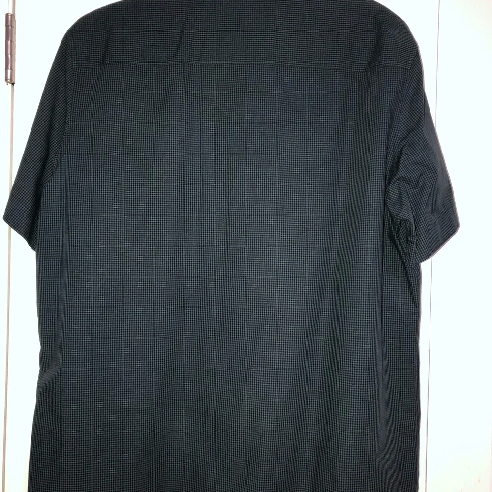 Calvin Klein blue small check short sleeve button down shirt men’s size XL - Picture 8 of 8